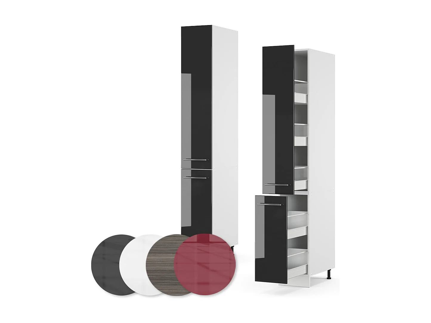 Armario de farmacia antracita alto brillo 30x58x206.8 fame-line