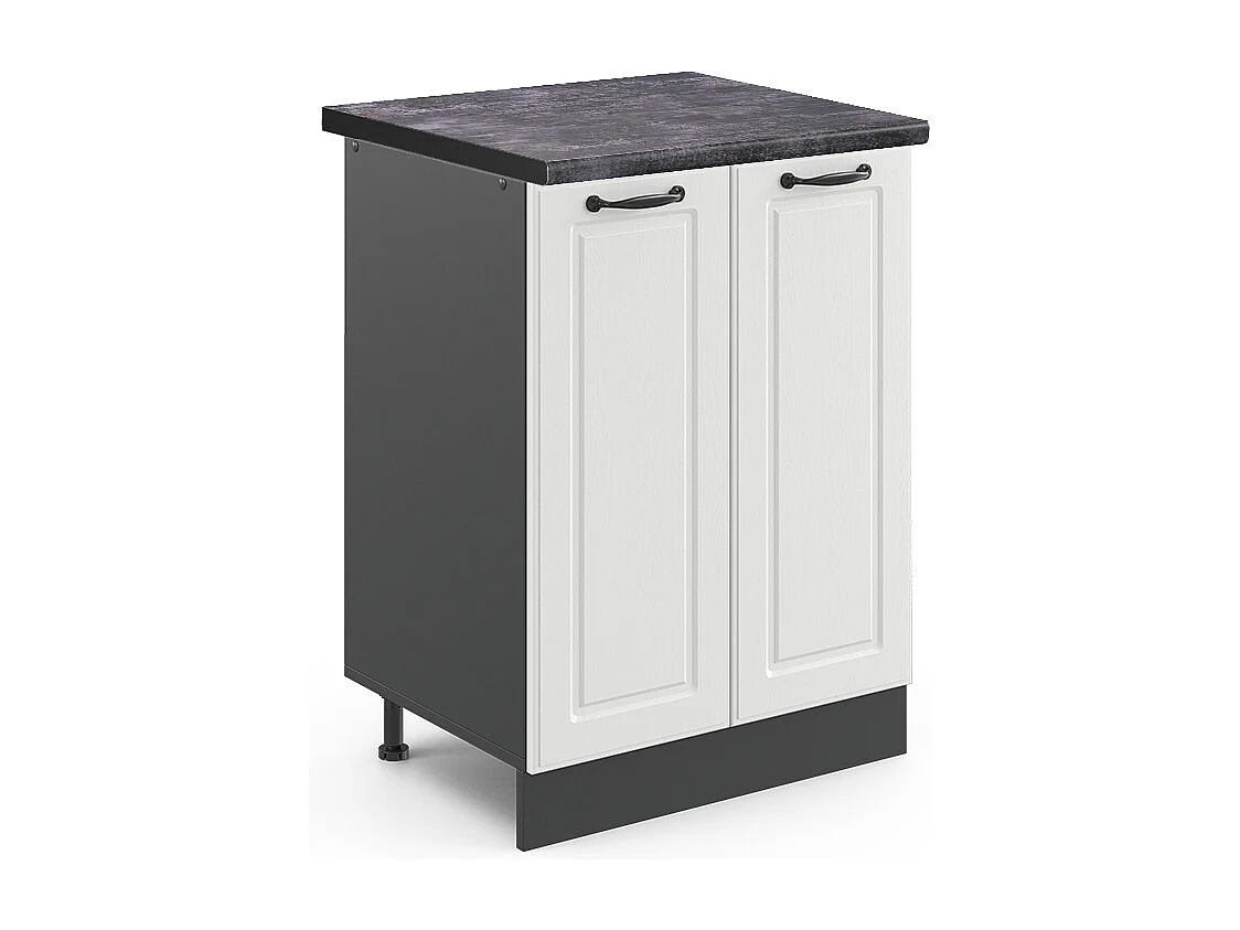 Mobiletto base cucina bianco casa di campagna 60x60x81.6 r-line