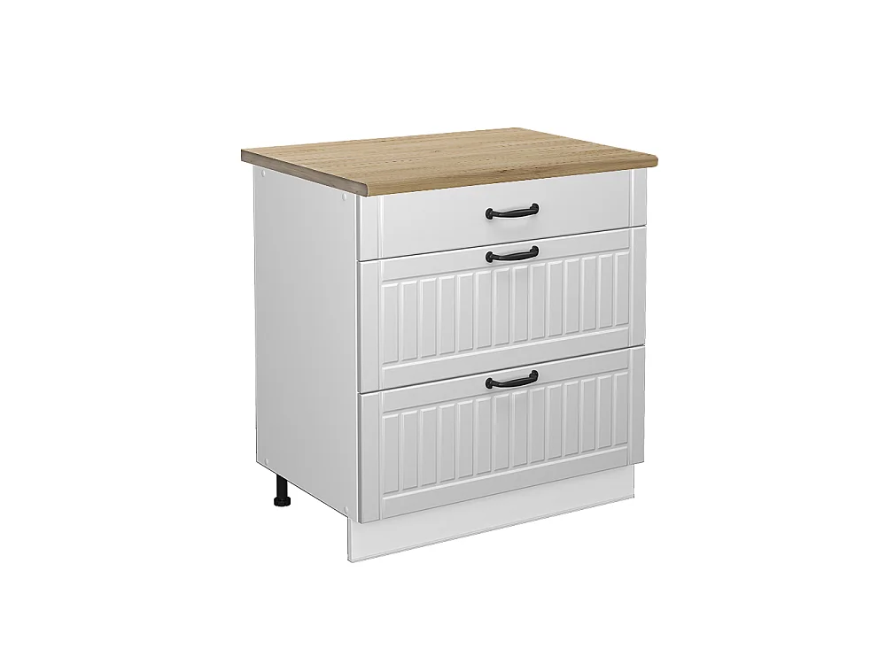 Meuble cuisine blanc campagne 80x60x82 fame-line