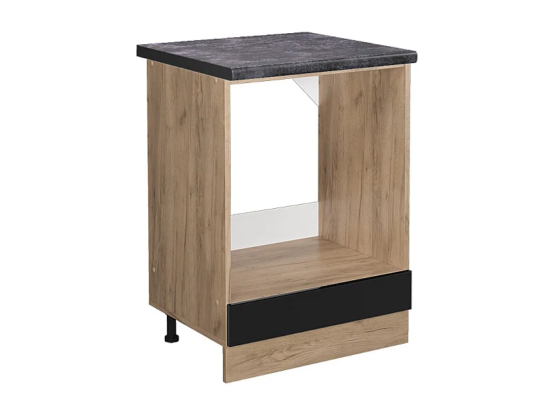 Meuble pour four noir haute brillance 60x60x81.6 r-line