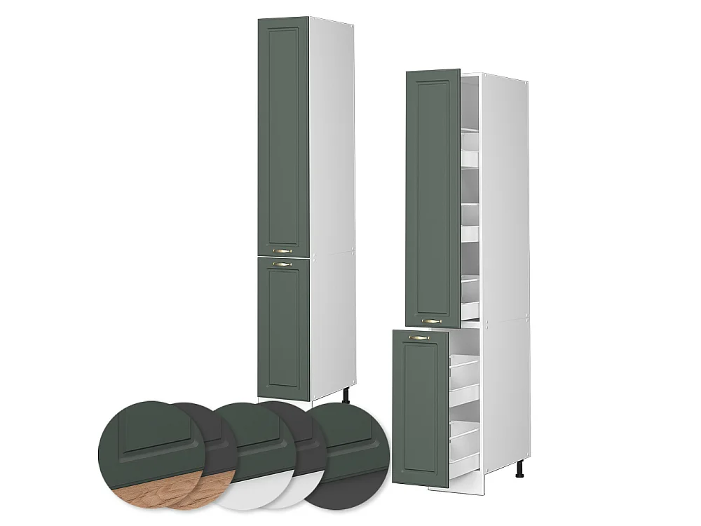 Meuble haute de cuisine vert or campagne 30x58x206.8 fame-line