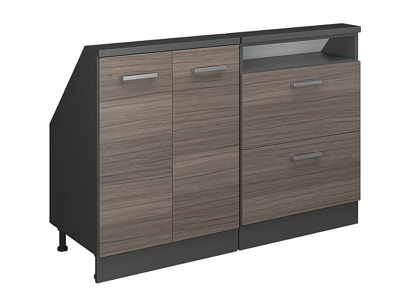 Küchenschrank für Dachschrägen edelgrau 120x46x81.6 r-line