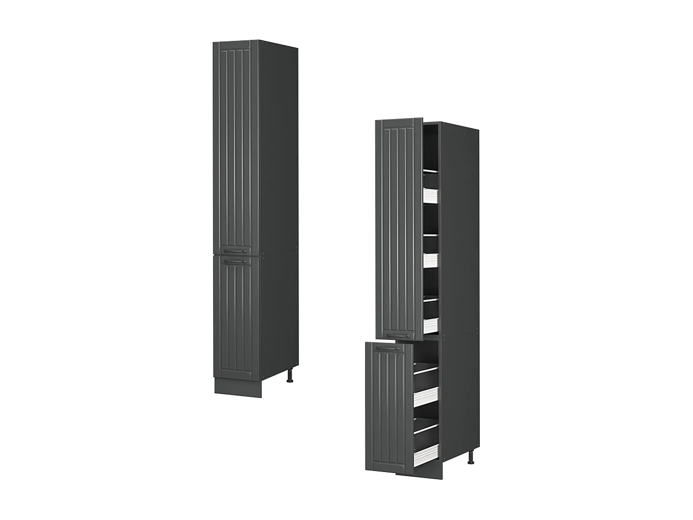 Mueble bajo de cocina gris oscuro 30x58x206.8 fame-line