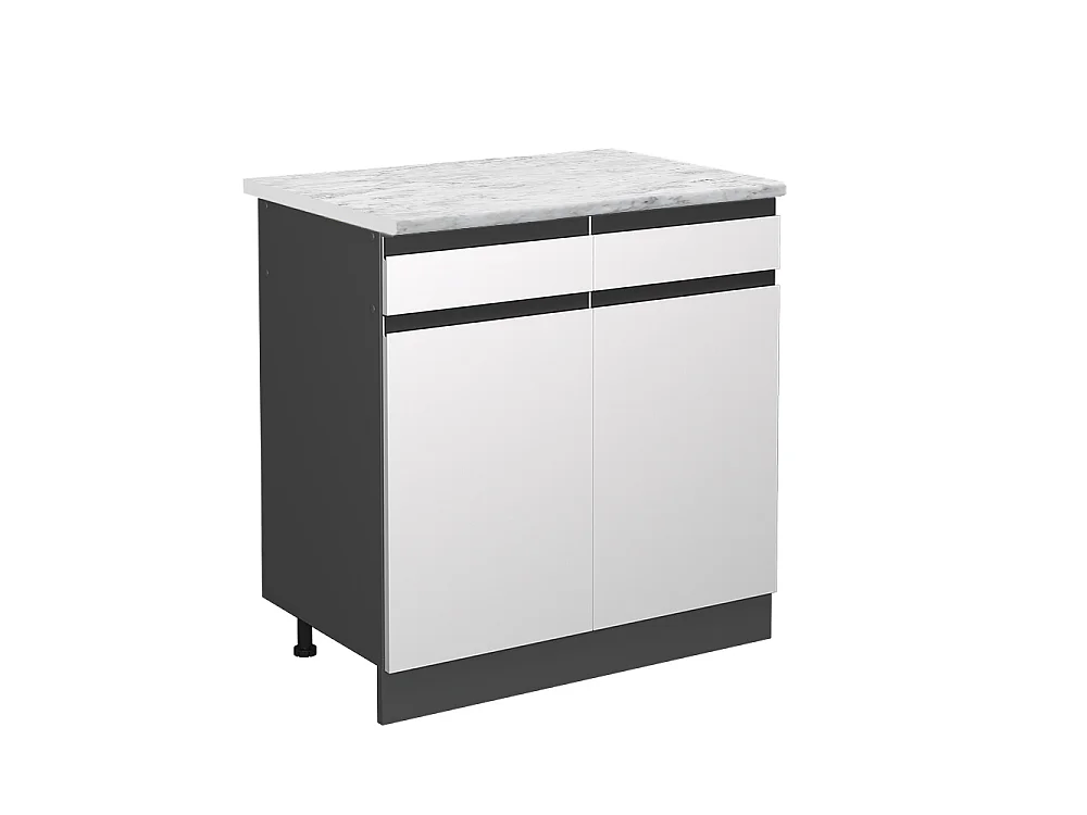 Mobiletto base per cucina bianco 80x60x81.6 r-line