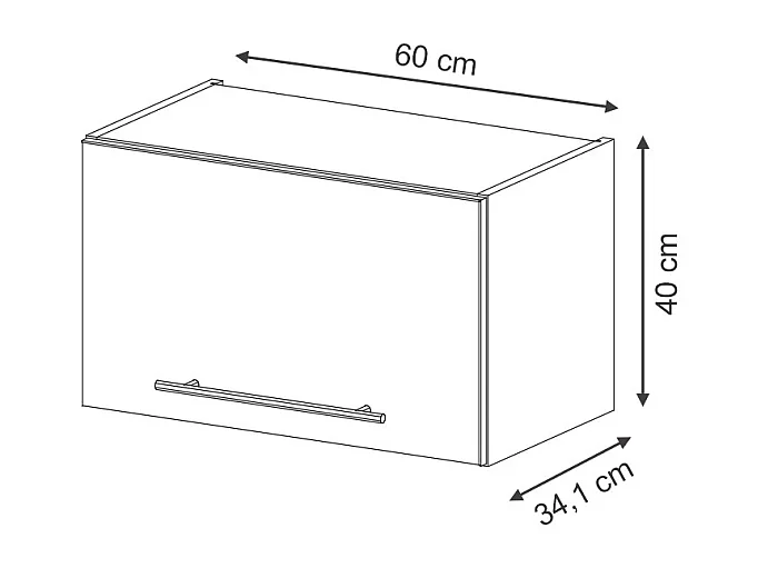 Hangkast grijsbeige 60x34.1x40 fame-line