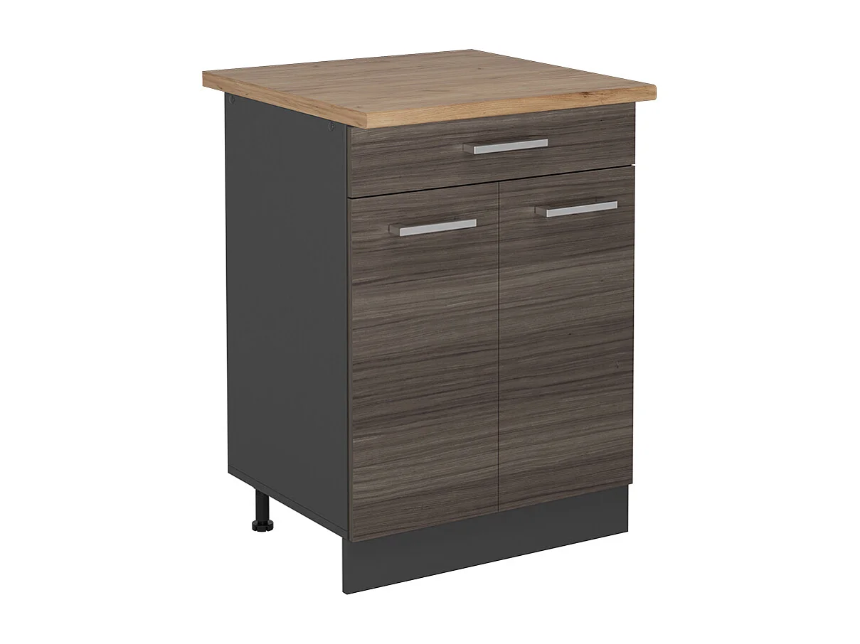 Meuble cuisine gris noble 60x60x81.6 r-line