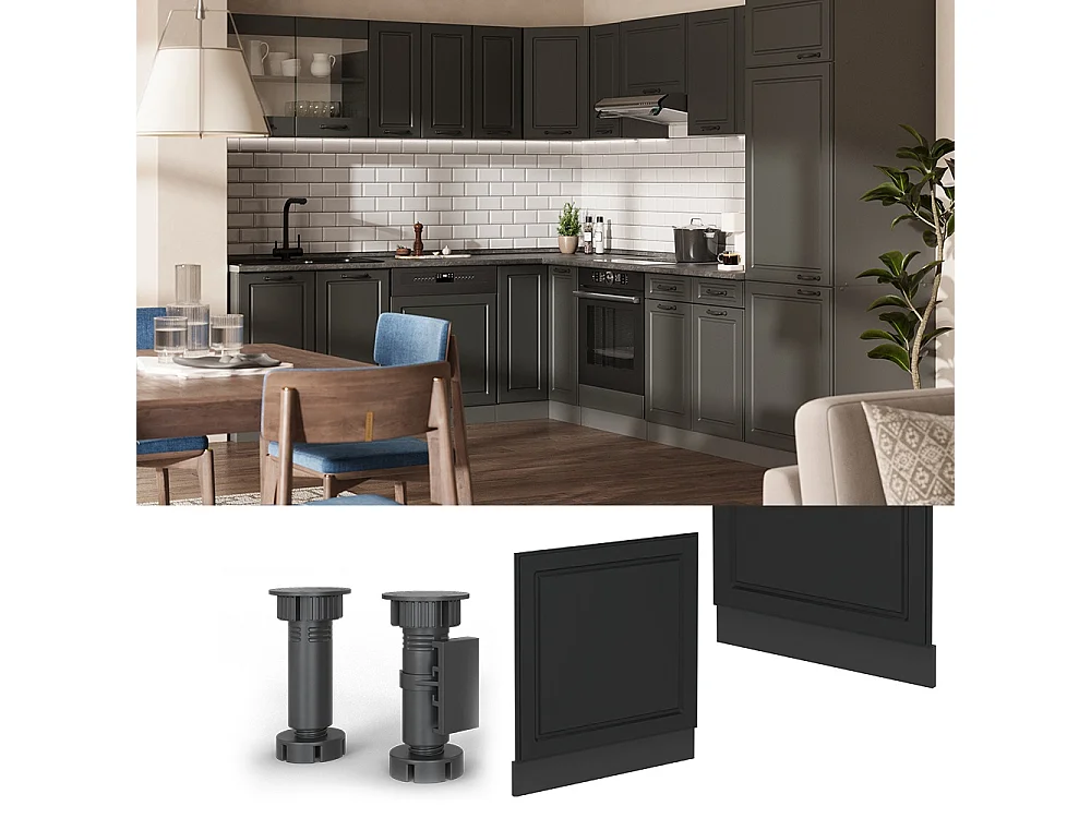Front panel anthracite shaker style60x1.6x57.2 r-line