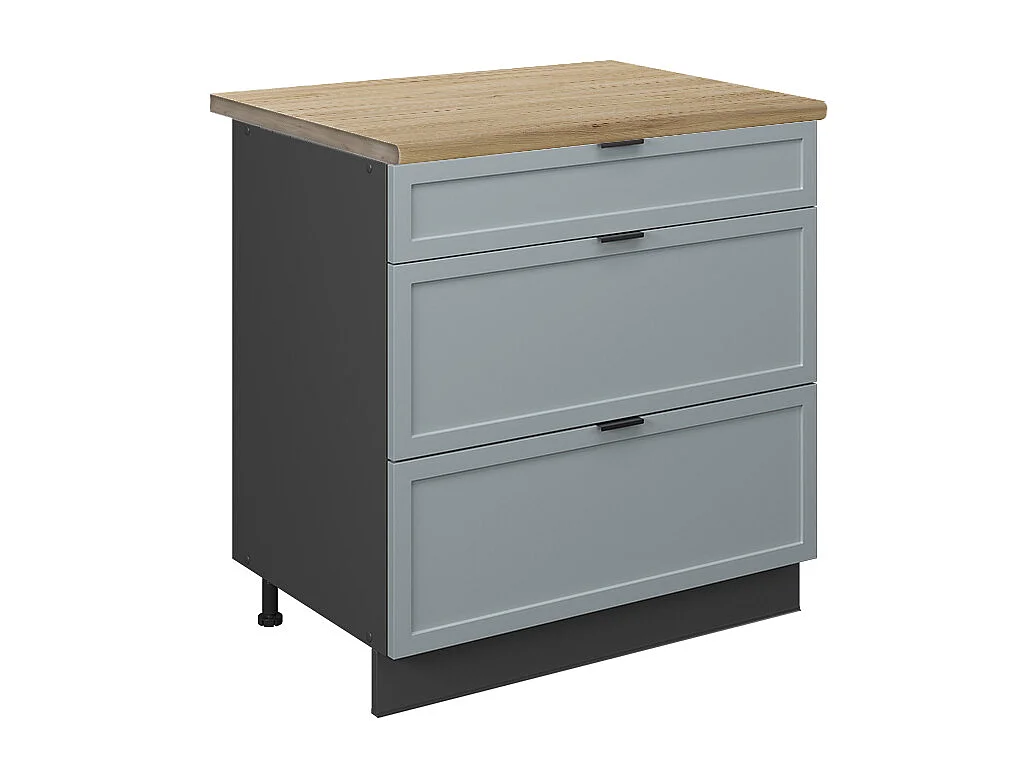 Meuble cuisine bleu clair-gris 80x60x82 fame-line