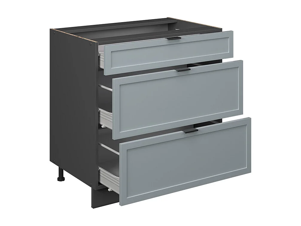 Meuble cuisine bleu clair-gris 80x60x82 fame-line