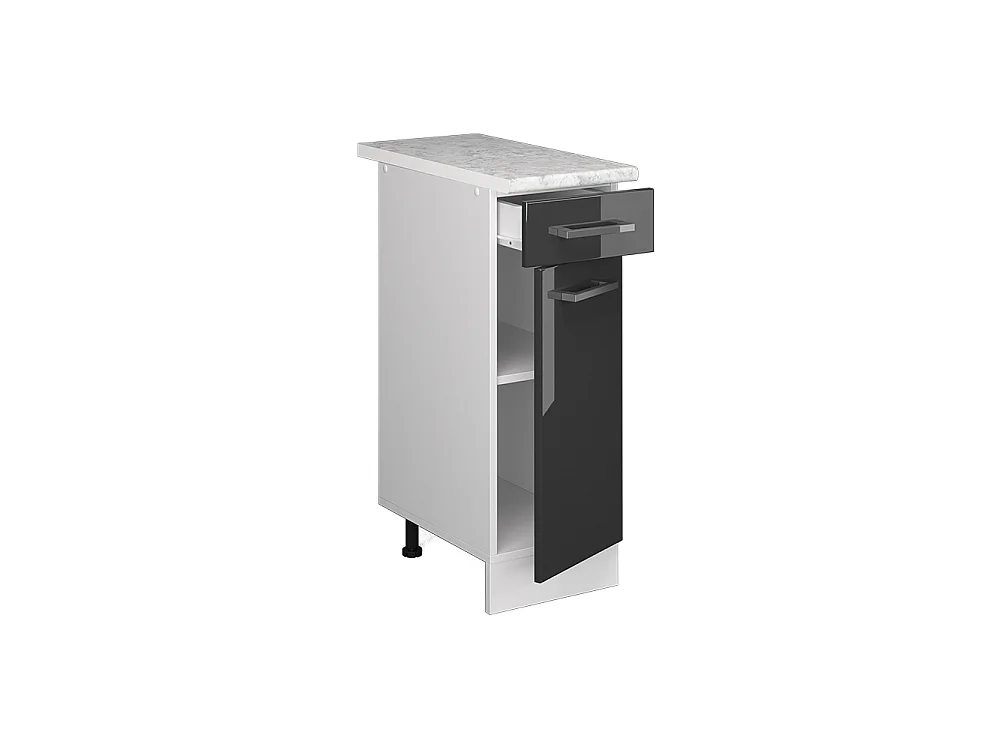Kitchen base cabinet anthracite high gloss 30x60x81.6 r-line