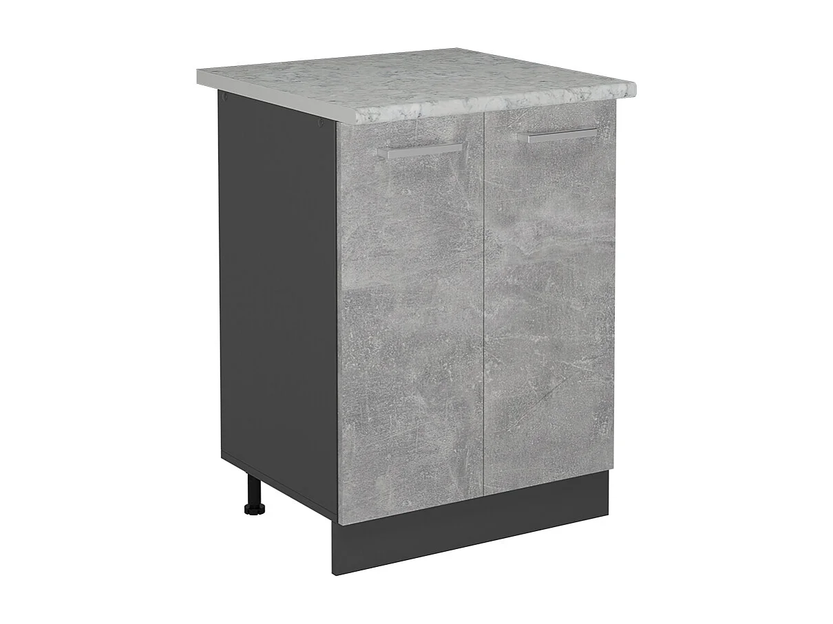 Mueble bajo de cocina hormigón 60x46x81.6 r-line