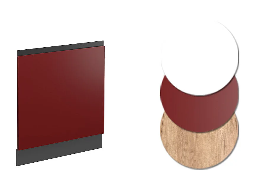 Frontpaneel rood 59.6x1.6x57.2 r-line