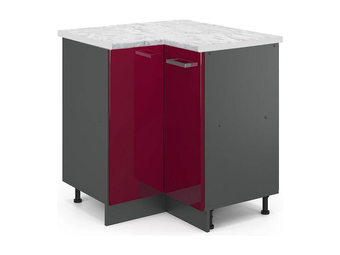 Meuble dangle rouge brillant 75.6x60x81.6 r-line