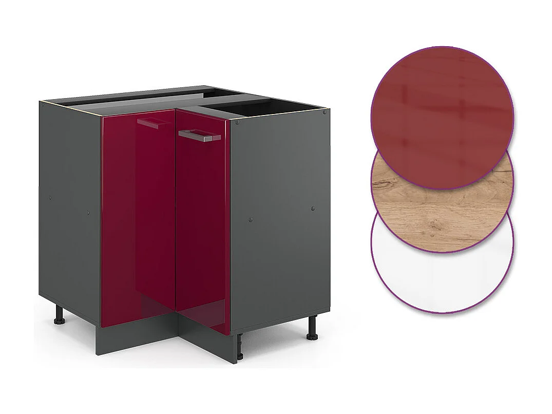 Meuble dangle rouge brillant 75.6x60x81.6 r-line