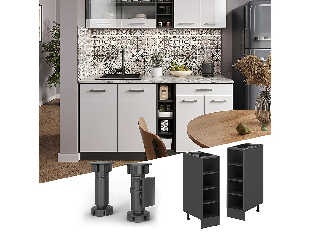 Estante de cocina antracita 25x44x81.6 r-line