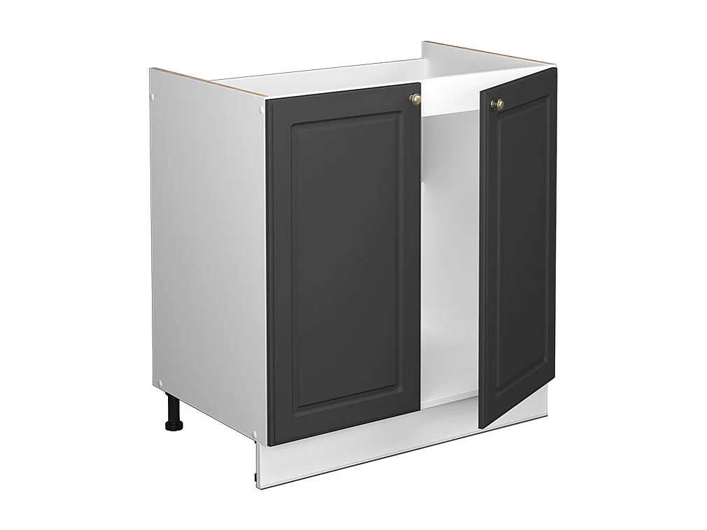 Meuble bas sous-évier anthracite-or 80x60x82 fame-line