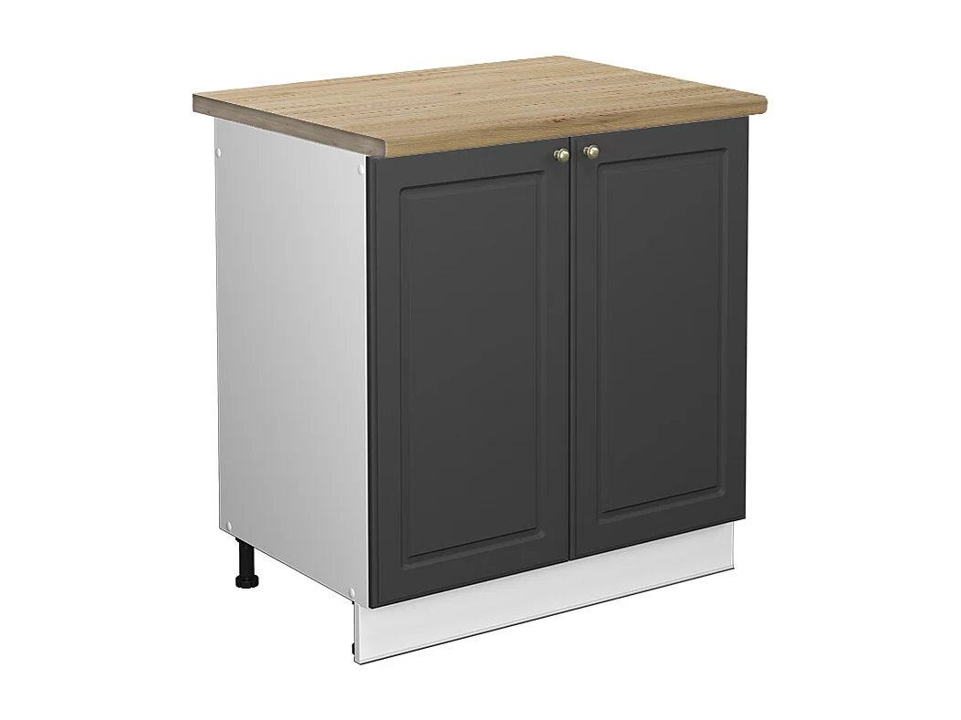 Meuble bas sous-évier anthracite-or 80x60x82 fame-line