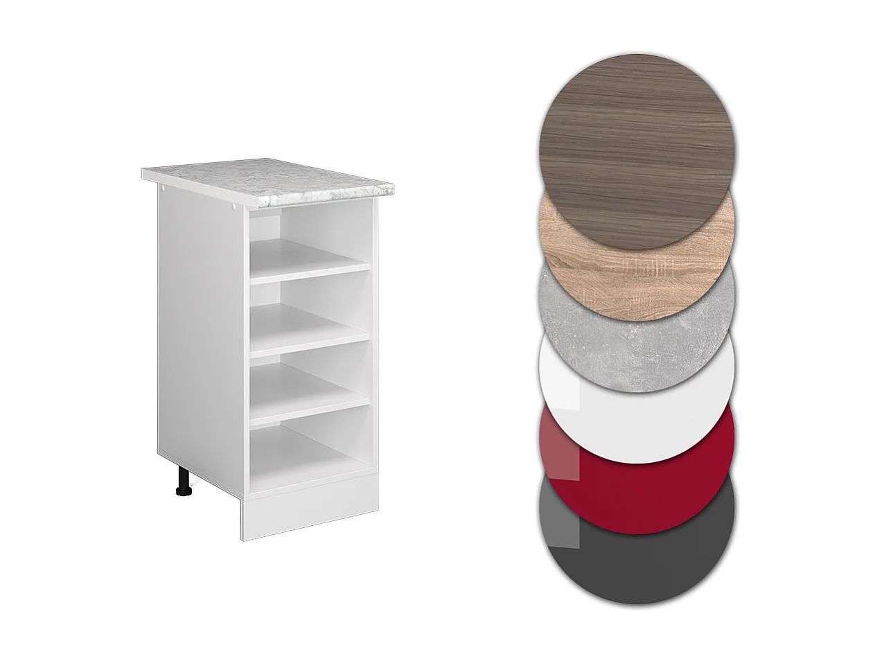 Küchenregal weiß 40x60x81.6 r-line