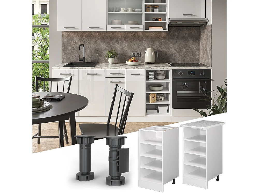 Kökshylla vit 40x60x81.6 r-line