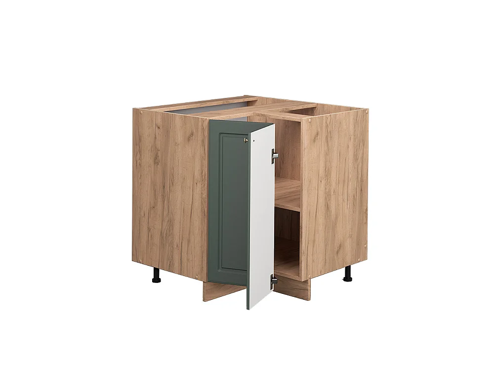 Hörnunderskåp grönt och guld lanthus 80.5x60x82 fame-line
