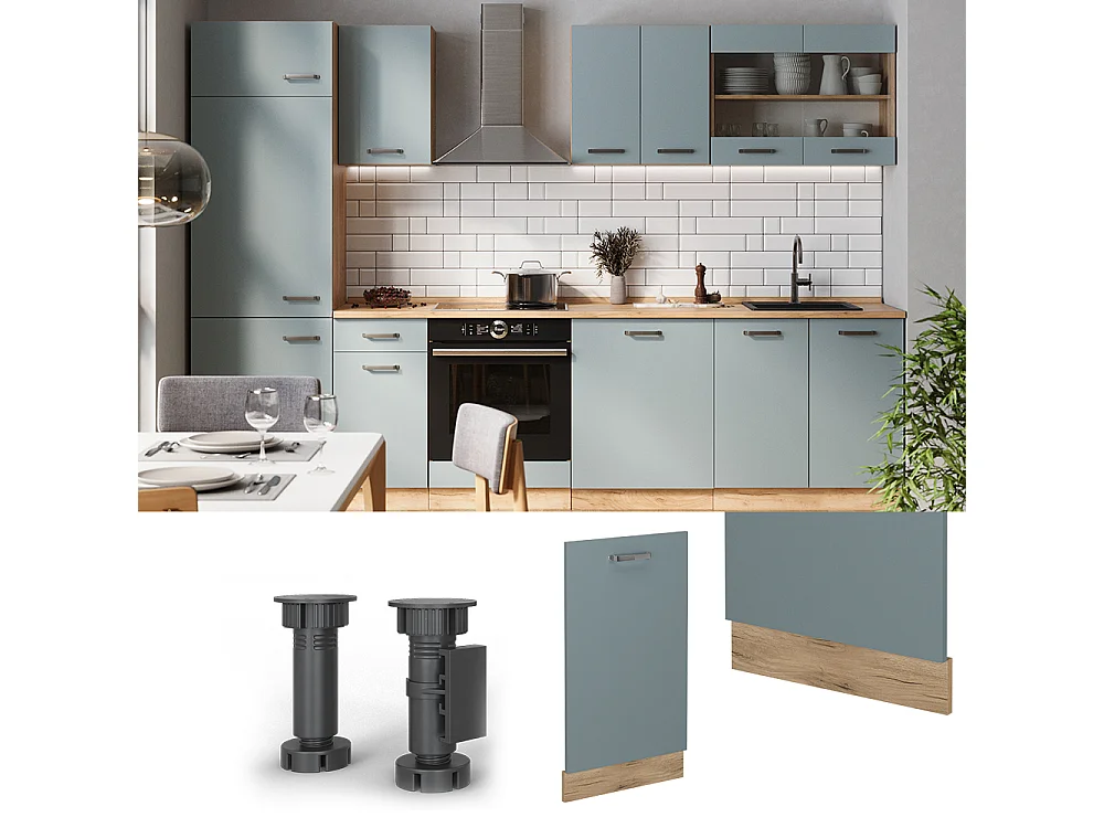 Pannello frontale della lavastoviglie grigio-blu 45x1.6x81.8 r-line