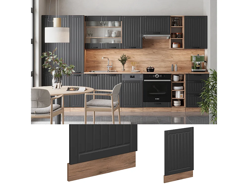 Façade gris foncé 45x1.6x67.4 fame-line