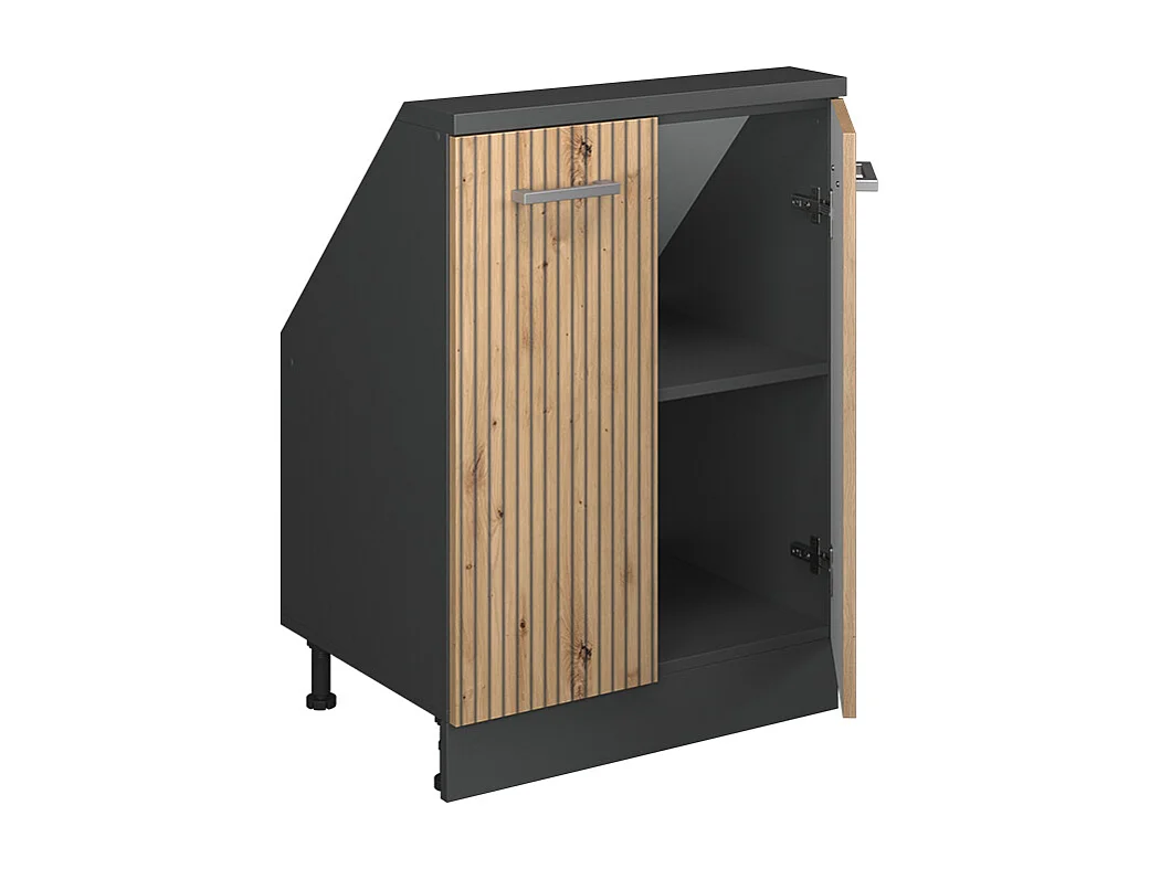 Köksskåp för sluttande tak hantverks ek 60x46x81.6 r-line