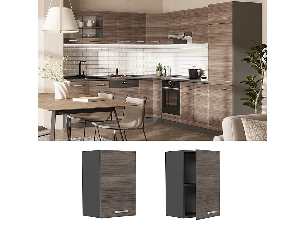 Wall cabinet noble gray 40x31x60 r-line
