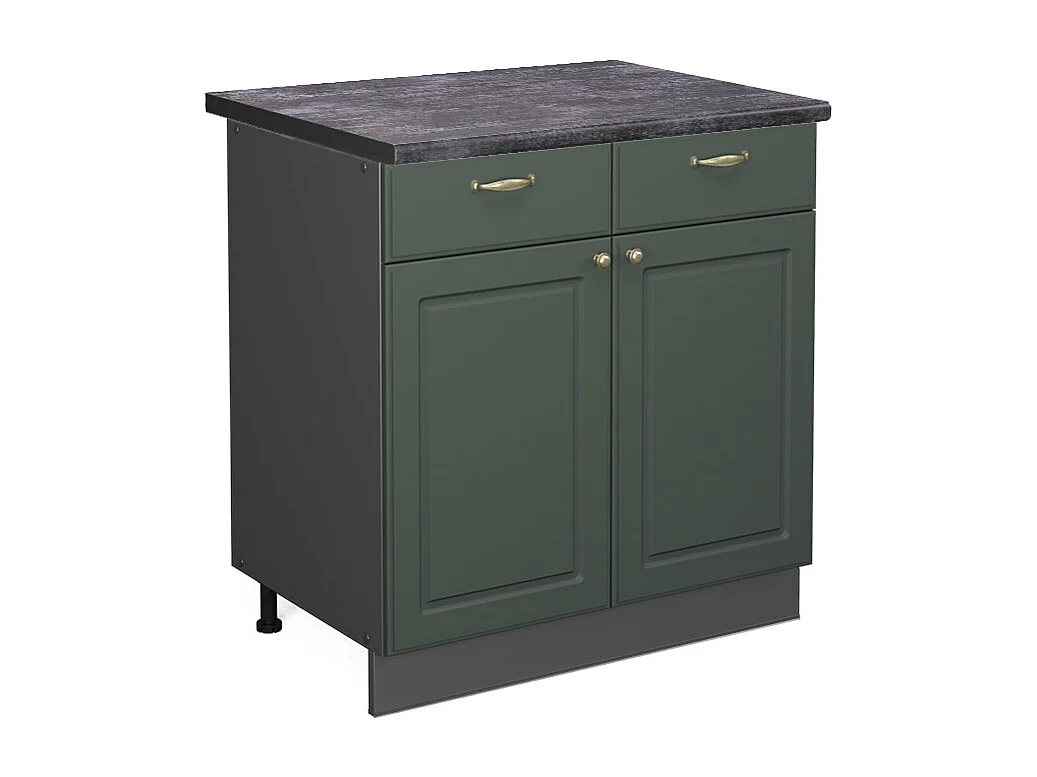 Küchenunterschrank grün-gold landhaus 80x60x82 fame-line