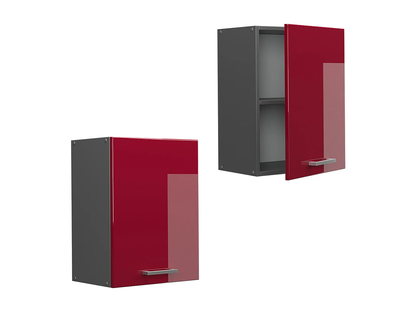 Armario colgante rojo de alto brillo 45x31x60 r-line
