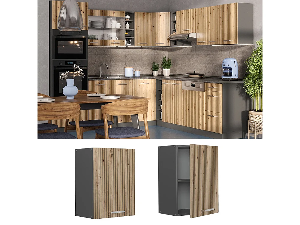 Wall cabinet artisan oak 45x31x60 r-line