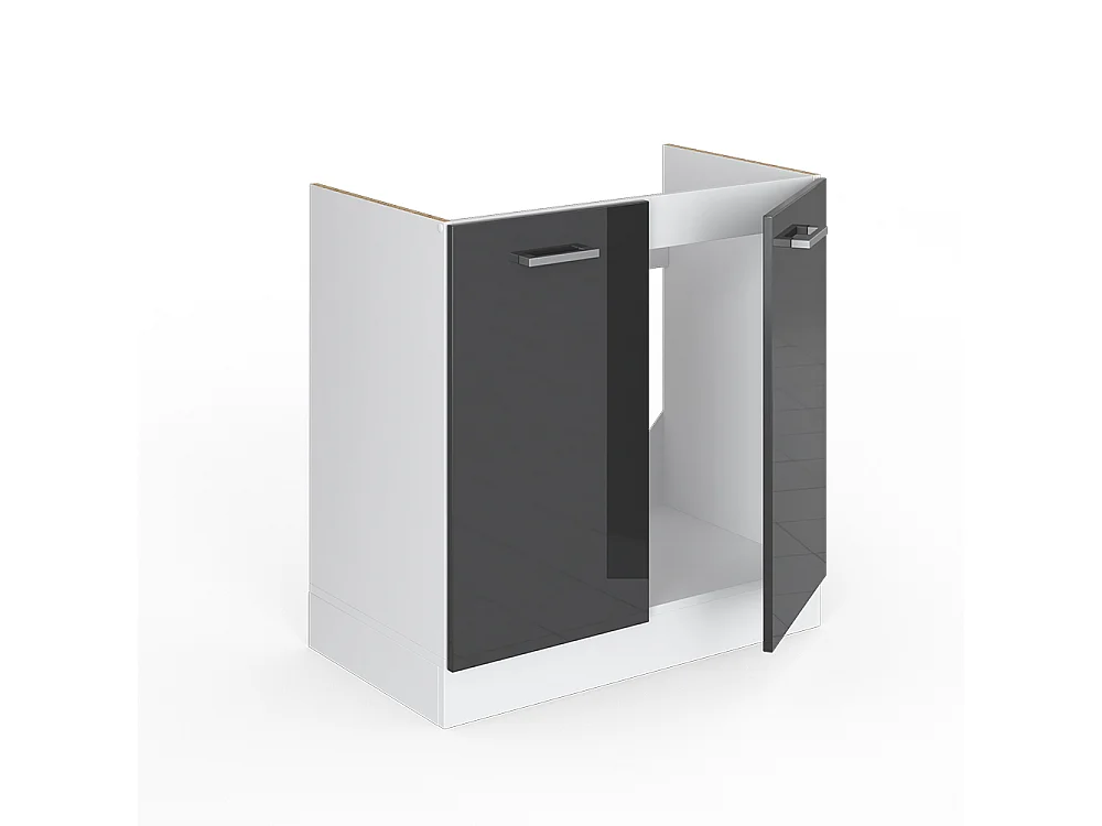 Wastafelkast antraciet hoogglans 80x60x81.6 r-line