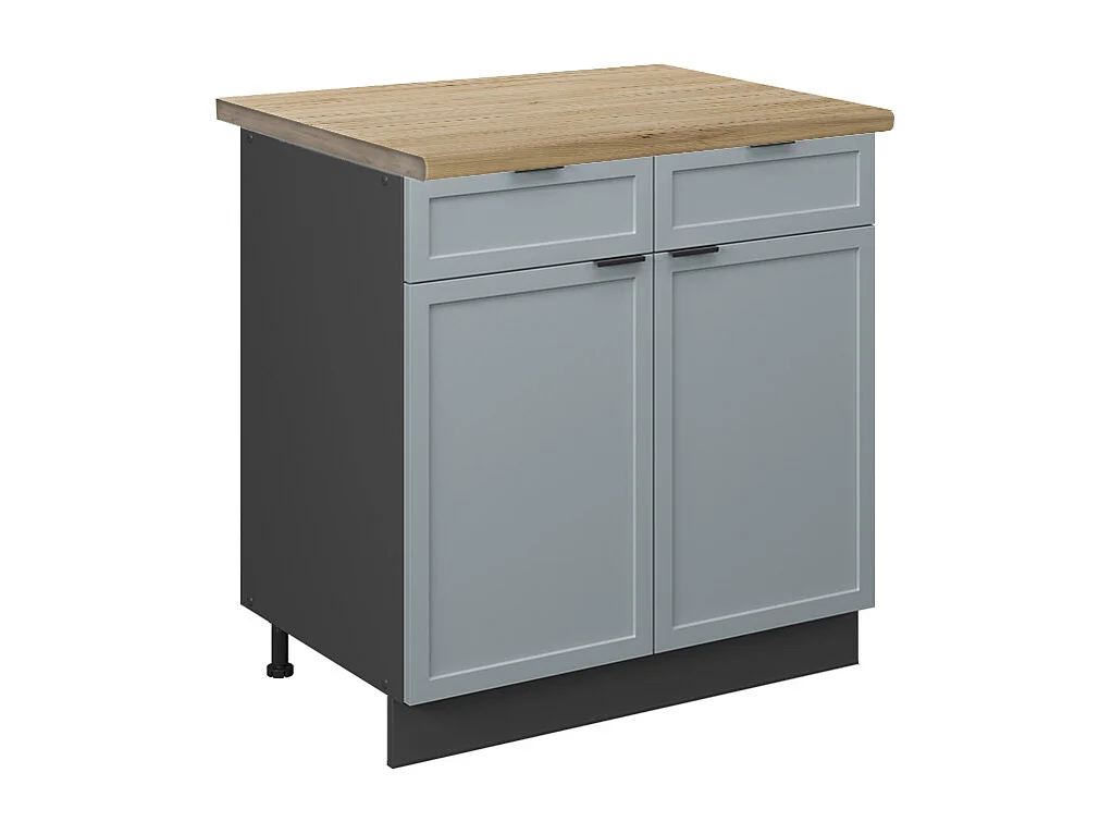 Meuble cuisine bleu clair-gris 80x60x82 fame-line