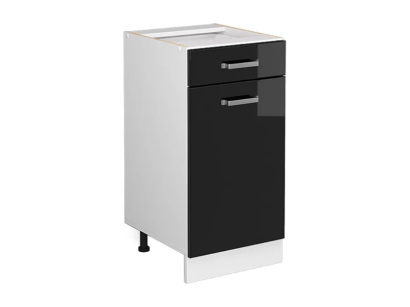 Küchenunterschrank schwarz hochglanz 40x46x81.6 r-line