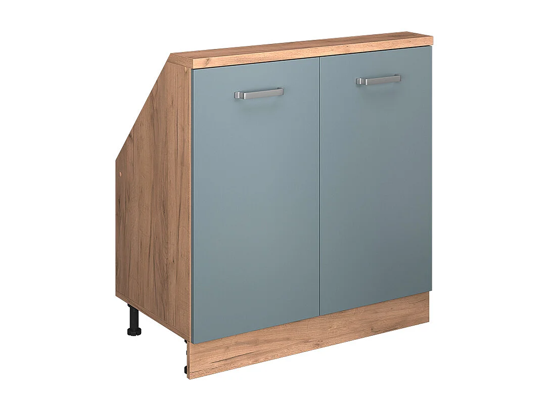 Armario de cocina para techo inclinado gris azulado 80x46x81.6 r-line