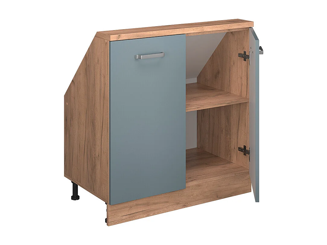 Armario de cocina para techo inclinado gris azulado 80x46x81.6 r-line
