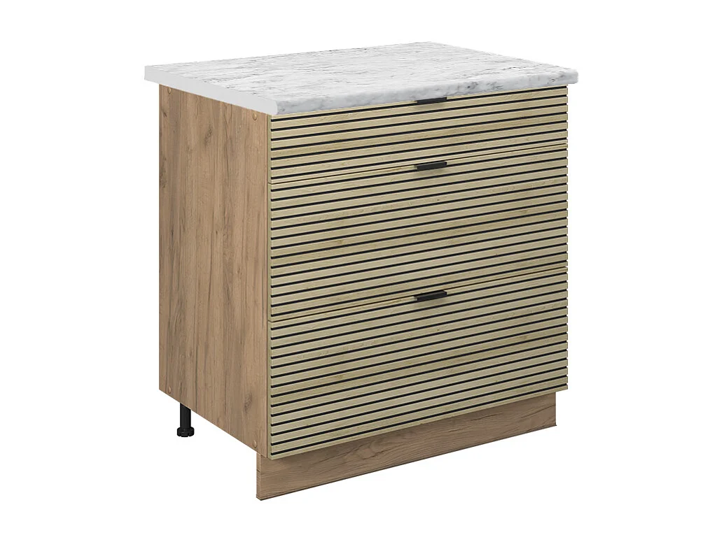 Keukenonderkast eiken paneel 80x60x82 fame-line