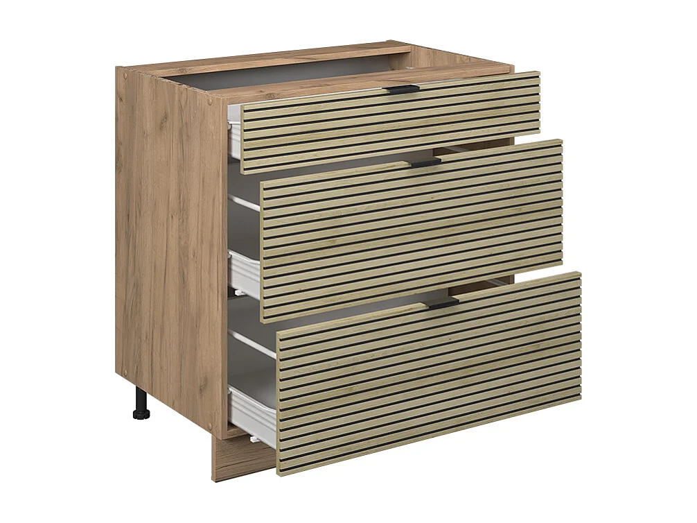 Keukenonderkast eiken paneel 80x60x82 fame-line