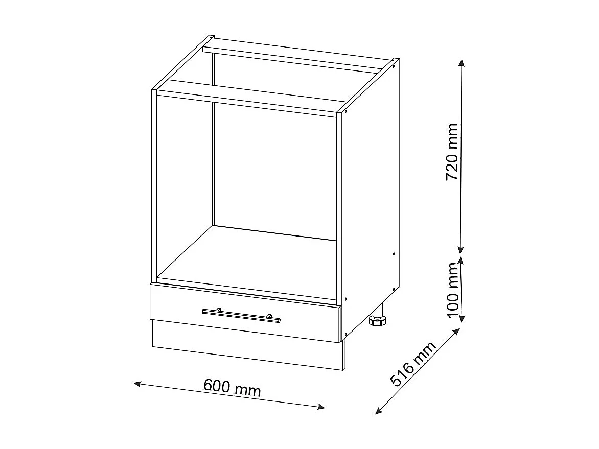 Armario para horno empotrado antracita-oro 60x60x82 fame-line