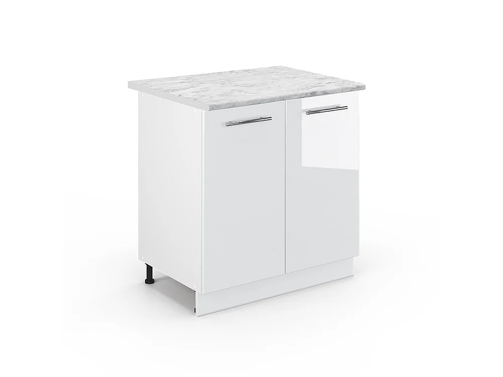 Wastafelkast wit hoogglans 80x60x82 fame-line