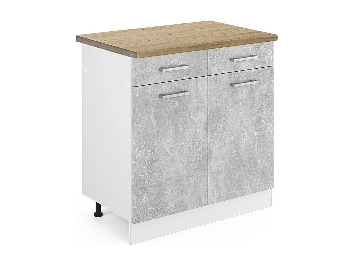 Mobiletto base per cucina calcestruzzo 80x60x81.6 r-line