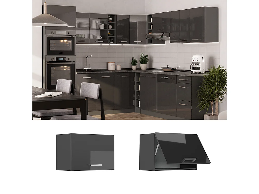 Hängeschrank anthrazit hochglanz 60x31x40 r-line