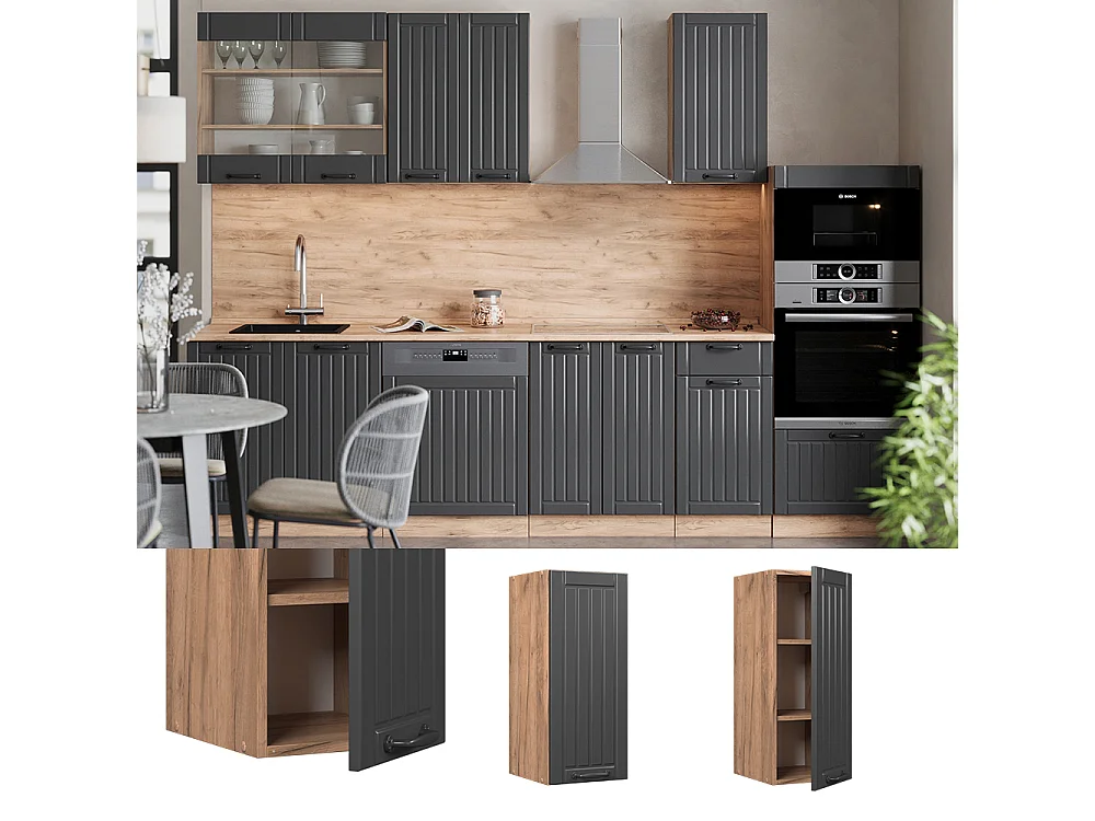 Armario colgante gris oscuro 30x34.1x72 fame-line