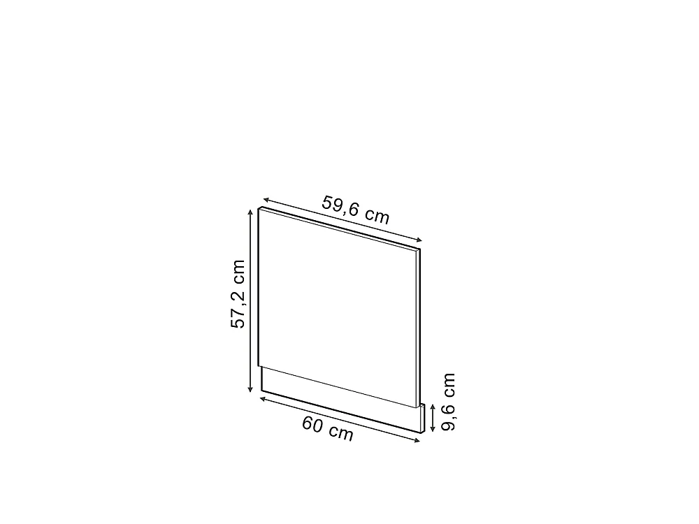 Frontpaneel antraciet landhuis 60x1.6x57.2 r-line