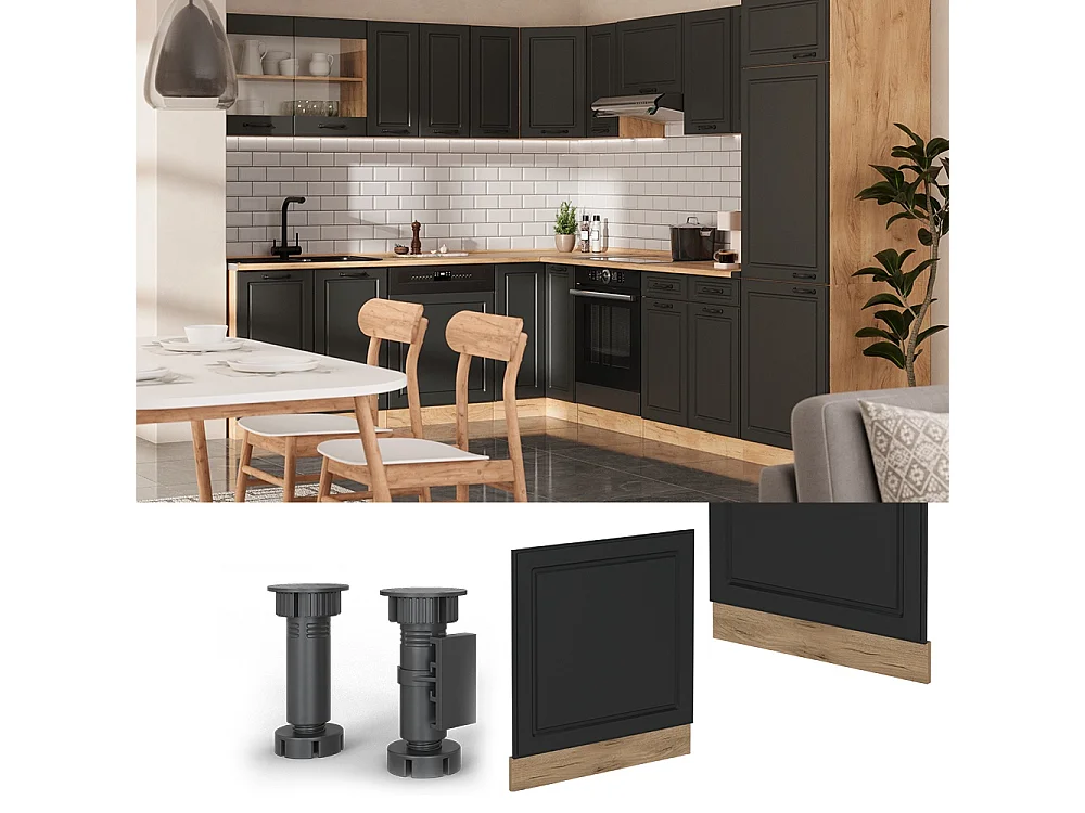 Frontpaneel antraciet landhuis 60x1.6x57.2 r-line