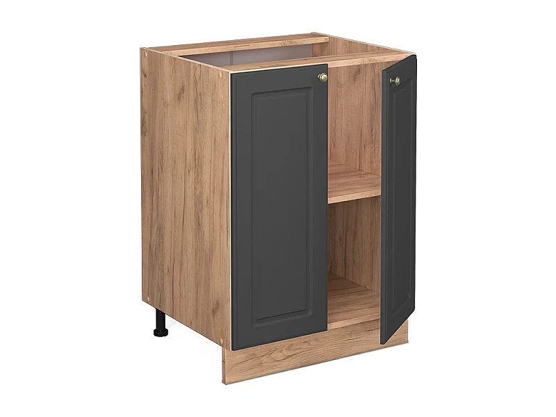 Mueble bajo de cocina antracita-oro 60x60x82 fame-line