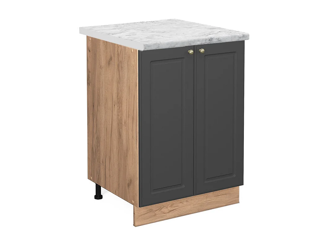 Mueble bajo de cocina antracita-oro 60x60x82 fame-line