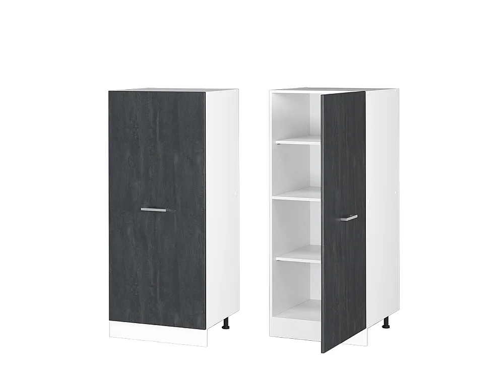 Tall cabinet black concrete 60x57x143 r-line