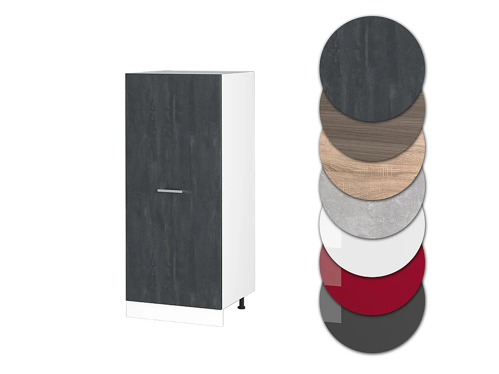 Tall cabinet black concrete 60x57x143 r-line