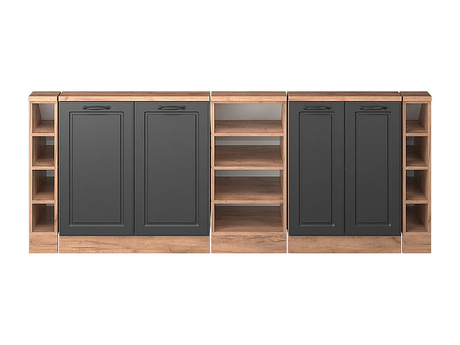 Meuble sous pente anthracite campagne 210x46x81.6 r-line